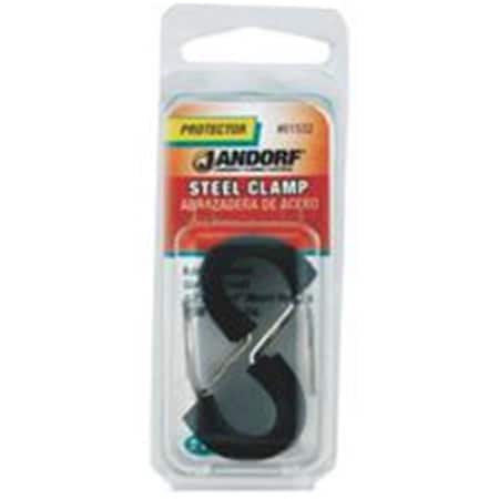 Jandorf Cable Clamp, Stainless Steel, 3/8 in Bundle Dia., Black 3395936